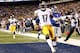 EAST RUTHERFORD, NJ - NOVEMBER 04: Mike Wallace #17 of the Pittsburgh Steelers scores in front of Brian Witherspoon #29 of the New York Giants during their game at MetLife Stadium on November 4, 2012 in East Rutherford, New Jersey. (Photo by Jeff Zelevansky/Getty Images)