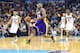 Mar 6, 2013; New Orleans, LA, USA; Los Angeles Lakers guard Kobe Bryant (24) drives the ball down court on his way to scoring a basket against the New Orleans Hornets during the fourth quarter at the New Orleans Arena. Los Angeles defeated New Orleans 108-102. Mandatory Credit: Crystal LoGiudice-USA TODAY Sports