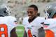 Dec 1, 2012; Waco, TX, USA;Oklahoma State Cowboys cornerback Justin Gilbert (4) and safety Deion Imade (28) prepare to face the Baylor Bears at Floyd Casey Stadium. The Bears defeated the Cowboys 41-34. Mandatory Credit: Jerome Miron-USA TODAY Sports