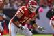 October 14, 2012; Tampa, FL, USA; Kansas City Chiefs tackle Eric Winston (74) against the Tampa Bay Buccaneers during the second half at Raymond James Stadium. Tampa Bay Buccaneers defeated the Kansas City Chiefs 38-10. Mandatory Credit: Kim Klement-USA TODAY Sports