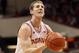 Feb 13, 2013; Bloomington, IN, USA; Indiana Hoosiers forward Cody Zeller (40) shooting free throws against the Nebraska Cornhuskers at Assembly Hall. Indiana won 76-47. Credit: Pat Lovell-USA TODAY Sports