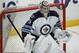 SUNRISE, FL - MARCH 5: Goaltender Ondrej Pavelec #31 of the Winnipeg Jets warms ump prior to the game against the Florida Panthers at the BB&T Center on March 5, 2013 in Sunrise, Florida. (Photo by Joel Auerbach/Getty Images)