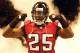 Nov 4, 2012; Atlanta, GA, USA; Atlanta Falcons safety William Moore (25) takes the field before the game against the Dallas Cowboys at the Georgia Dome. The Falcons defeated the Cowboys 19-13. Mandatory Credit: Josh D. Weiss-USA TODAY Sports