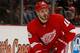 DETROIT, MI - JANUARY 22: Ian White #18 of the Detroit Red Wings skates against the Dallas Stars at Joe Louis Arena on January 22, 2013 in Detroit, Michigan. (Photo by Gregory Shamus/Getty Images)