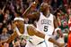 BOSTON, MA - MARCH 8: Jason Terry #4 of the Boston Celtics celebrates after making a three-point shot in the final minute of overtime against the Atlanta Hawks during the game on March 8, 2013 at TD Garden in Boston, Massachusetts. NOTE TO USER: User expressly acknowledges and agrees that, by downloading and or using this photograph, User is consenting to the terms and conditions of the Getty Images License Agreement. (Photo by Jared Wickerham/Getty Images)