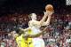 BLOOMINGTON, IN - FEBRUARY 02: Cody Zeller #40 of the Indiana Hoosiers grabs a rebound during the game against the Michigan Wolverines at Assembly Hall on February 2, 2013 in Bloomington, Indiana. (Photo by Andy Lyons/Getty Images)