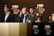 ZURICH, SWITZERLAND - JANUARY 07: (L-R) Cristiano Ronaldo of Real Madrid, Andres Iniesta of Barcelona and Lionel Messi of Barcelona attend the Press Conference with nominees for World Player of the Year and World Coach of the Year for Men's Football on January 7, 2013 at Congress House in Zurich, Switzerland. (Photo by Christof Koepsel/Getty Images)