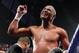 Mar 9, 2013; Brooklyn, NY, USA; Bernard Hopkins celebrates his 12 round unanimous decision win over Tavoris Cloud (not shown) at the Barclay's Center. Hopkins captured the IBF light heavyweight championship to become the oldest champion in history. Mandatory Credit: Ed Mulholland-USA TODAY Sports
