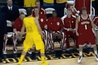 Nik Stauskas Makes 3-Pointer, Talks Trash to the Indiana Bench