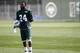 CORTLAND, NY - JULY 27: Darrelle Revis #24 of the New York Jets works out at Jets Training Camp at SUNY Cortland on July 27, 2012 in Cortland, New York. (Photo by Jeff Zelevansky/Getty Images)