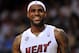 Dec 18, 2012; Miami, FL, USA; Miami Heat small forward LeBron James (6) smiles during the second half against the Minnesota Timberwolves at American Airlines Arena. Mandatory Credit: Steve Mitchell-USA TODAY Sports