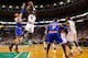 BOSTON, MA - JANUARY 24: Kevin Garnett #5 of the Boston Celtics takes a shot over Tyson Chandler #6 of the New York Knicks during the game on January 24, 2013 at TD Garden in Boston, Massachusetts. NOTE TO USER: User expressly acknowledges and agrees that, by downloading and or using this photograph, User is consenting to the terms and conditions of the Getty Images License Agreement. (Photo by Jared Wickerham/Getty Images)