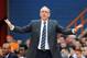 Feb 23, 2013; Syracuse, NY, USA; Syracuse Orange head coach Jim Boeheim reacts during the first half against the Georgetown Hoyas at the Carrier Dome. Mandatory Credit: Rich Barnes-USA TODAY Sports