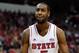 RALEIGH, NC - FEBRUARY 02: C.J. Leslie #5 of the North Carolina State Wolfpack reacts after being called for a foul against the Miami Hurricanes during play at PNC Arena on February 2, 2013 in Raleigh, North Carolina. (Photo by Grant Halverson/Getty Images)