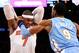 Dec. 9, 2012; New York, NY, USA; Denver Nuggets shooting guard Andre Iguodala (9) guards New York Knicks small forward Carmelo Anthony (7) during the second half at Madison Square Garden. Knicks won 112-106. Mandatory Credit: Debby Wong-USA TODAY Sports