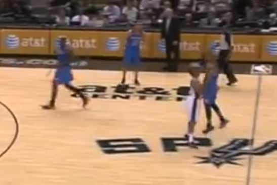 Russell Westbrook Tried to Draw Foul on Halfcourt Shot Mid-Game (VIDEO)
