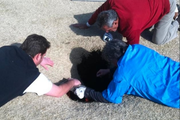 Fairway Sinkhole Swallows Golfer at Waterloo Course