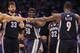 OKLAHOMA CITY, OK - MAY 15: (L-R) Marc Gasol #33, Zach Randolph #50, O.J. Mayo #32 and Tony Allen #9 of the Memphis Grizzlies before play against the Oklahoma City Thunder in Game Seven of the Western Conference Semifinals in the 2011 NBA Playoffs on May 15, 2011 at Oklahoma City Arena in Oklahoma City, Oklahoma. NOTE TO USER: User expressly acknowledges and agrees that, by downloading and or using this photograph, User is consenting to the terms and conditions of the Getty Images License Agreement. (Photo by Ronald Martinez/Getty Images)