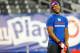 EAST RUTHERFORD, NJ - NOVEMBER 25: Wide receiver Victor Cruz #80 of the New York Giants smiles while warming up prior to playing against the Green Bay Packers at MetLife Stadium on November 25, 2012 in East Rutherford, New Jersey. (Photo by Rich Schultz/Getty Images)
