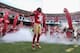 SAN FRANCISCO, CA - SEPTEMBER 16: Dashon Goldson #38 of the San Francisco 49ers runs onto the field for their game against the Detroit Lions at Candlestick Park on September 16, 2012 in San Francisco, California. (Photo by Ezra Shaw/Getty Images)