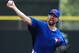 DUNEDIN, FL - MARCH 2: R. A. Dickey #43 of the Toronto Blue Jays pitches during a spring training game against the Philadelphia Phillies at Florida Auto Exchange Stadium on March 2, 2013 in Dunedin, Florida. (Photo by Scott Cunningham/Getty Images)