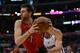 LOS ANGELES, CA - DECEMBER 09: Andrea Bargnani #7 of the Toronto Raptors drives to the basket during a 102-83 Los Angeles Clipper win at Staples Center on December 9, 2012 in Los Angeles, California. NOTE TO USER: User expressly acknowledges and agrees that, by downloading and or using this photograph, User is consenting to the terms and conditions of the Getty Images License Agreement. (Photo by Harry How/Getty Images)