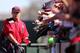 TEMPE, AZ - FEBRUARY 27: Mike Trout #27 of the Los Angeles Angels signs autographs for fans before the spring training game against the San Francisco Giants at Tempe Diablo Stadium on February 27, 2013 in Tempe, Arizona. (Photo by Christian Petersen/Getty Images)