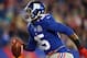 EAST RUTHERFORD, NJ - DECEMBER 09: Martellus Bennett #85 of the New York Giants celebrates his touchdown in the first quarter against the New Orleans Saints on December 9, 2012 at MetLife Stadium in East Rutherford, New Jersey. (Photo by Elsa/Getty Images)