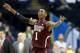 NASHVILLE, TN - MARCH 13: Fred Thomas #1 of the Mississippi State Bulldogs celebrates against the South Carolina Gamecocks during the first round game of the Southeastern Conference Tournament at Bridgestone Arena on March 13, 2013 in Nashville, Tennessee. (Photo by Andy Lyons/Getty Images)