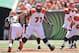 CINCINNATI, OH - SEPTEMBER 16: Andre Smith #71 of the Cincinnati Bengals blocks against the Cleveland Browns at Paul Brown Stadium on September 16, 2012 in Cincinnati, Ohio. (Photo by Jamie Sabau/Getty Images)