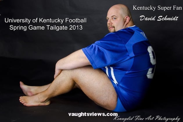 UK Football Fan Dave Schmidt Showing All He Can to Support Spring Game