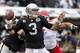 OAKLAND, CA - DECEMBER 16: Quarterback Carson Palmer #3 of the Oakland Raiders passes against the Kansas City Chiefs during the first quarter at O.co Coliseum on December 16, 2012 in Oakland, California. Photo by Jason O. Watson/Getty Images)