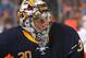 BUFFALO, NY - JANUARY 20: Ryan Miller #30 of the Buffalo Sabres stands on the ice during pregame warm-ups prior to playing the Philadelphia Flyersat First Niagara Center on January 20, 2013 in Buffalo, New York. Buffalo won 5-2. (Photo by Rick Stewart/Getty Images)