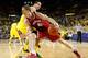 ANN ARBOR, MI - MARCH 10: Cody Zeller #40 of the Indiana Hoosiers drives around Mitch McGary #4 of the Michigan Wolverines during the second half at Crisler Center on March 10, 2013 in Ann Arbor, Michigan. Indiana won the game 72-71.(Photo by Gregory Shamus/Getty Images)