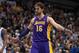 Feb 1, 2013; Minneapolis, MN, USA; Los Angeles Lakers forward Pau Gasol (16) against the Minnesota Timberwolves at the Target Center. The Lakers defeated the Timberwolves 111-100. Mandatory Credit: Brace Hemmelgarn-USA TODAY Sports