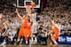 WASHINGTON, DC - MARCH 9: Markel Starks #5 of the Georgetown Hoyas shoots a three-point shot during a college basketball game against the Syracuse Orange on March 9, 2013 at the Verizon Center in Washington, DC. The Hoyas won 61-39. (Photo by Mitchell Layton/Getty Images)