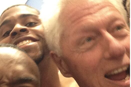 PHOTOS: Louisville Celebrates in Locker Room with Bill Clinton