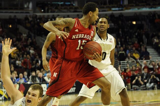 Nebraska nips Purdue 57-55