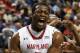 GREENSBORO, NC - MARCH 14: Charles Mitchell #0 of the Maryland Terrapins reacts after making a basket against the Wake Forest Demon Deacons during the first round of the Men's ACC Basketball Tournament at Greensboro Coliseum on March 14, 2013 in Greensboro, North Carolina. (Photo by Streeter Lecka/Getty Images)