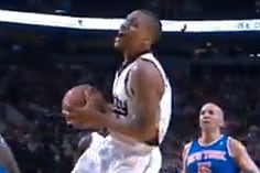 Damian Lillard Scores on Improbable Fastbreak Lay-Up