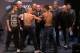 UFC president Dana White separates Georges St-Pierre and Nick Diaz. (Credit: UFC)