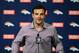 March 14, 2013; Englewood, CO, USA; Denver Broncos wide receiver Wes Welker talks to the media during a press conference held at the teams training facility. Mandatory Credit: Ron Chenoy-USA TODAY Sports