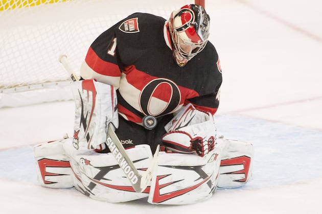 Craig Anderson Tests Injured Ankle During Light Skate