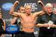 Mar 15, 2013; Montreal, Quebec, Canada; Georges St.Pierre during the weight-in for UFC 158 at the Bell Centre. Mandatory Credit: Eric Bolte-USA TODAY Sports