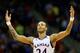 KANSAS CITY, MO - MARCH 15: Travis Releford #24 of the Kansas Jayhawks reacts during the second half of the game against the Iowa State Cyclones in the Semifinals of the Big 12 basketball tournament at the Sprint Center on March 15, 2013 in Kansas City, Missouri. Kansas won 88-73 over Iowa State. (Photo by Jamie Squire/Getty Images)