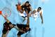 CHAPEL HILL, NC - JANUARY 31: Defenders of the Miami Hurricanes watch as Ty Lawson #5 of the University of North Carolina Tar Heels goes to the basket while teammate Wayne Ellington #2 watches on at the Dean E. Smith Center on January 31, 2007 in Chapel Hill, North Carolina. (Photo by Streeter Lecka/Getty Images)