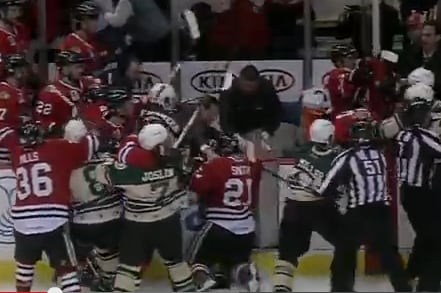 Video: Wild Bench Clearing Brawl Breaks Out in AHL