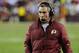 Jan 6, 2013; Landover, MD, USA; Washington Redskins head coach Mike Shanahan on the sidelines during the fourth quarter of the NFC Wild Card playoff game against the Seattle Seahawks at FedEx Field. Mandatory Credit: Brad Mills-USA TODAY Sports