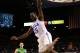 LAS VEGAS, NV - MARCH 16: Shabazz Muhammad #15 of the UCLA Bruins goes up against the defense of Carlos Emory #33 of the Oregon Ducks in the first half of the Pac-12 Championship game at MGM Grand Garden Arena on March 16, 2013 in Las Vegas, Nevada. (Photo by Jeff Gross/Getty Images)