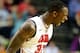 NASHVILLE, TN - MARCH 16: Murphy Holloway #31 of the Ole Miss Rebels reacts in the second half of the game against the Vanderbilt Commodores during the Semifinals of the SEC basketball tournament at Bridgestone Arena on March 16, 2013 in Nashville, Tennessee. (Photo by Andy Lyons/Getty Images)